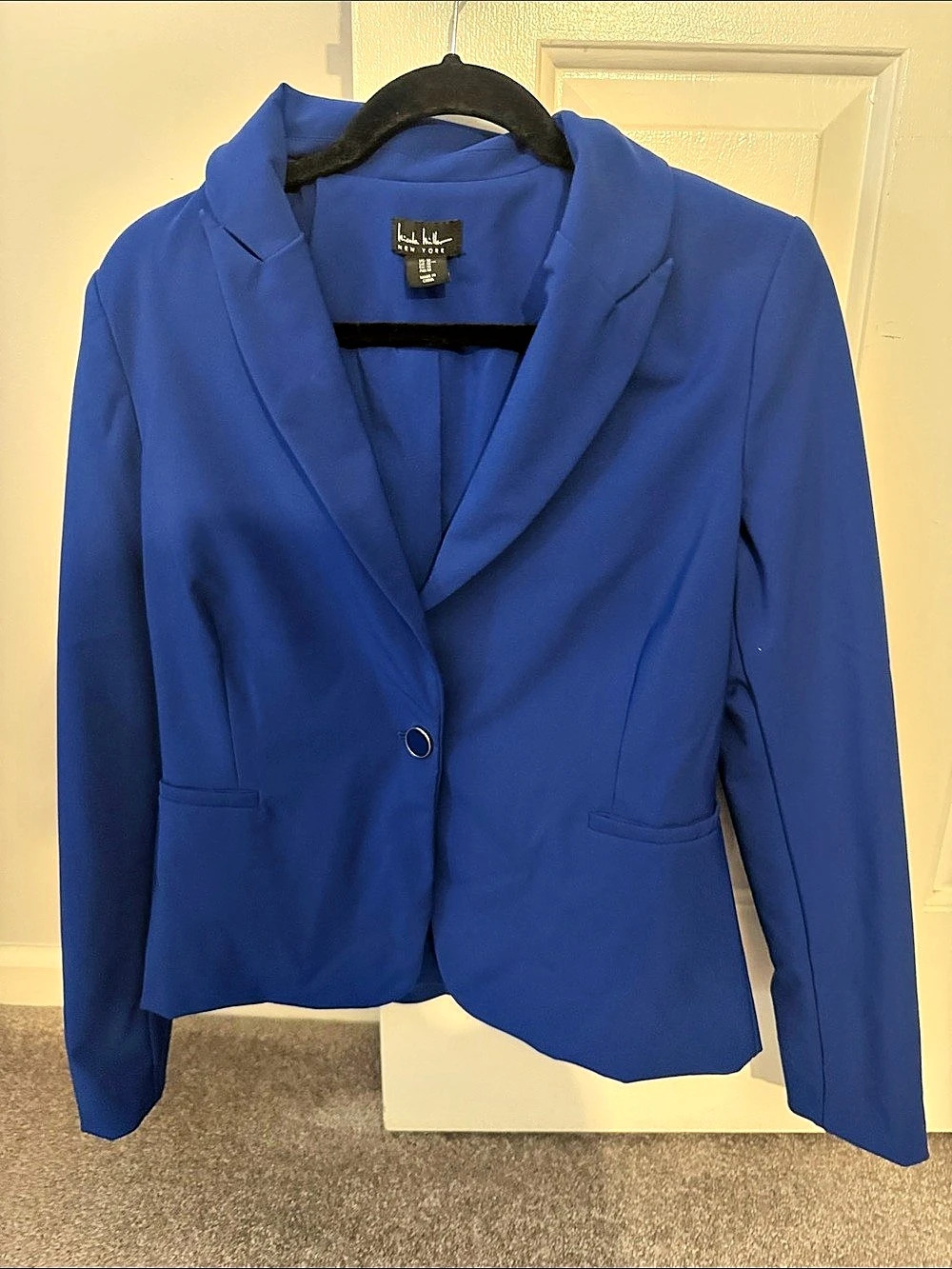 Nicole Miller Blue Blazer Size Medium Like New